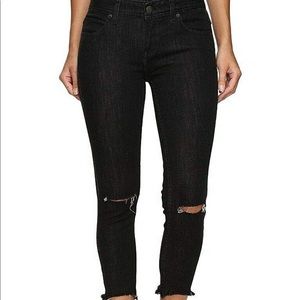 Free people destroyed cropped jean